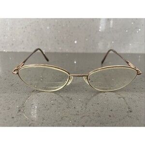 Silver Dollar Eyeglasses Nicky Col #1 Frames Only Gold 53-18-135 Bronze round